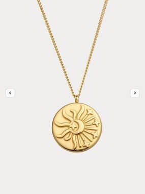 Hey Harper Gold Sun & Moon Medallion Necklace – Women’s Pendant